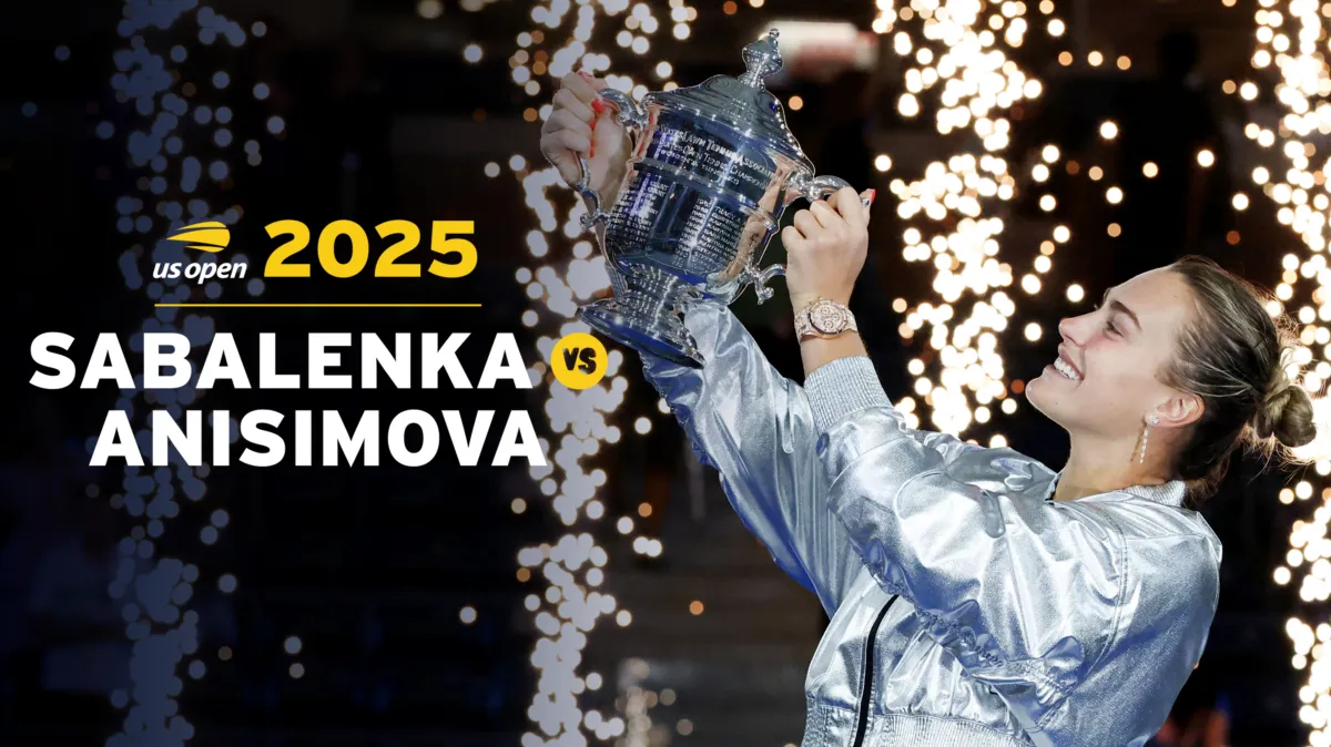2025 Women's Final: Sabalenka vs. Anisimova poster — movie on Disney+