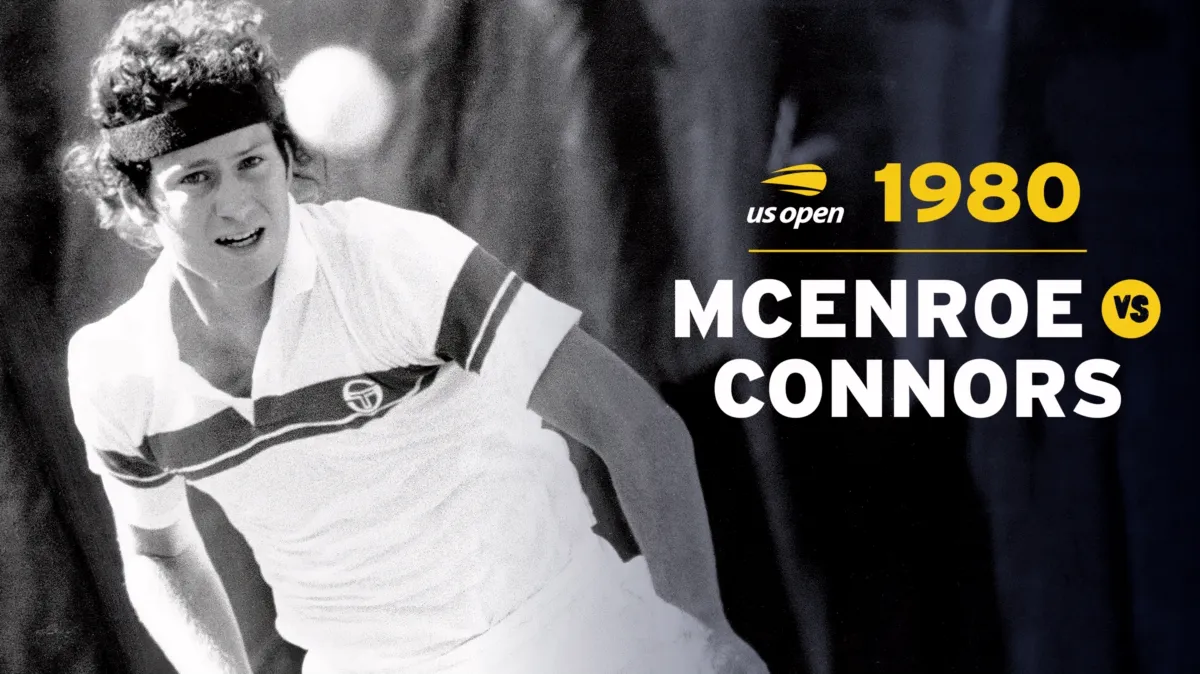 1980 McEnroe v Connors poster — movie on Disney+