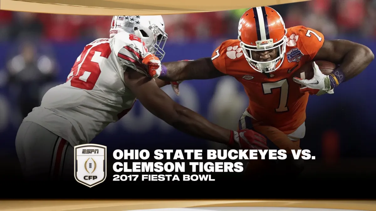 2017 Fiesta Bowl: Ohio State vs. Clemson poster — movie on Disney+