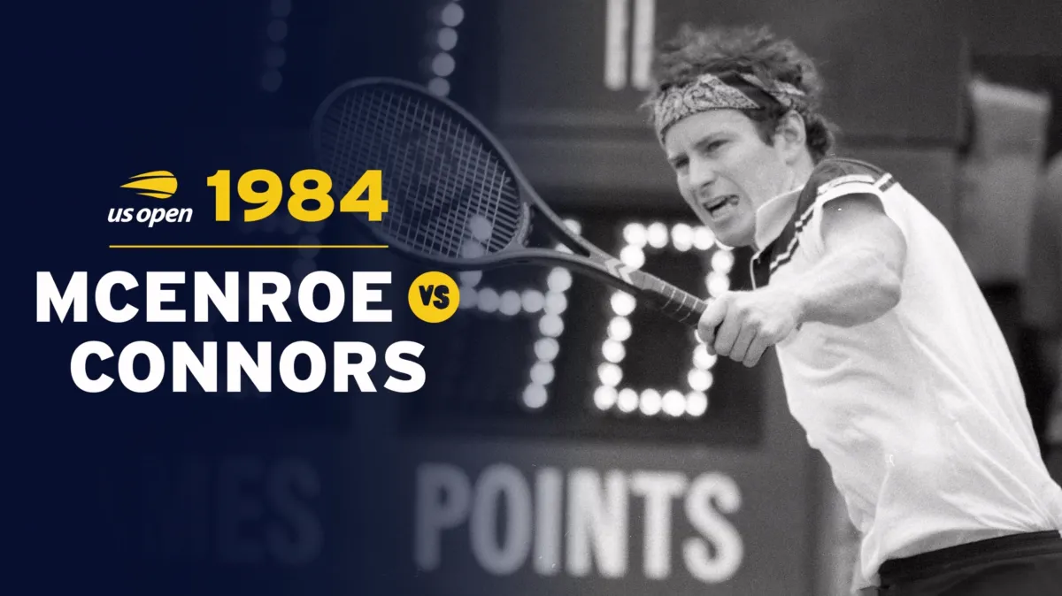 1984 McEnroe v Connors poster — movie on Disney+