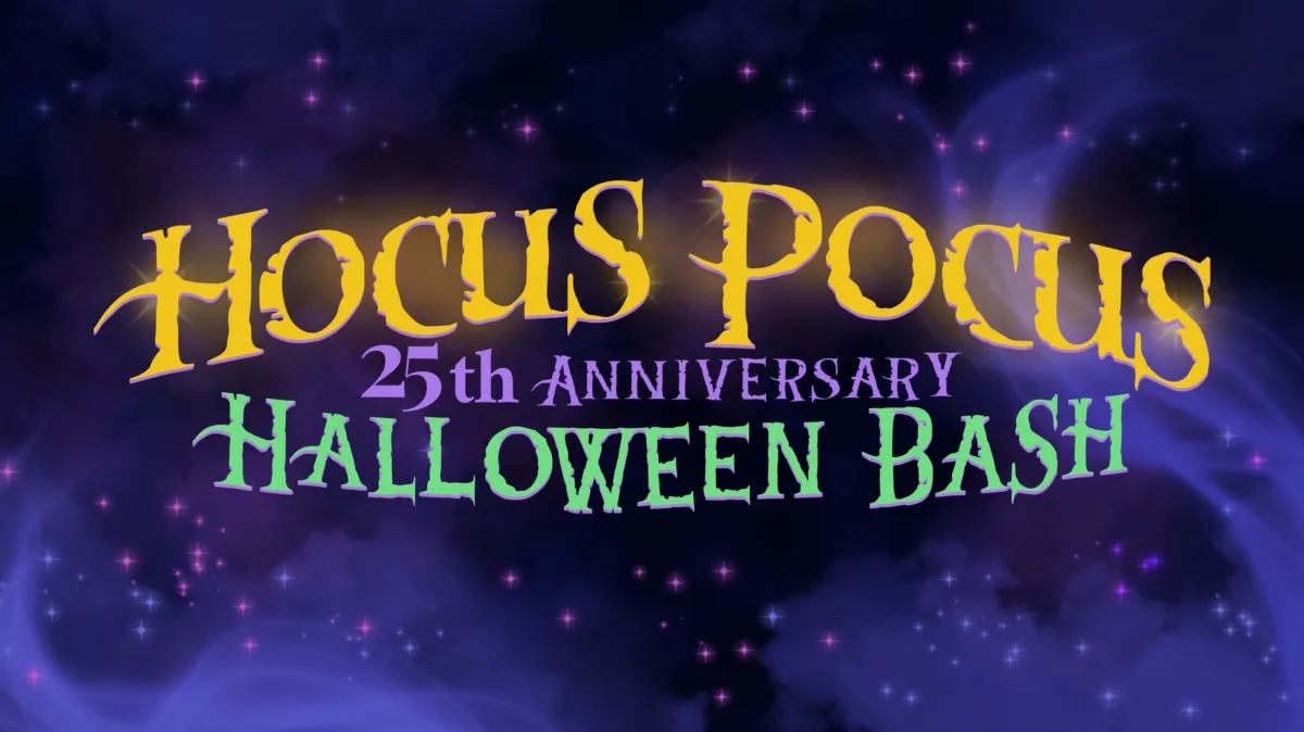 Hocus Pocus 25th Anniversary Halloween Bash poster — movie on Disney+