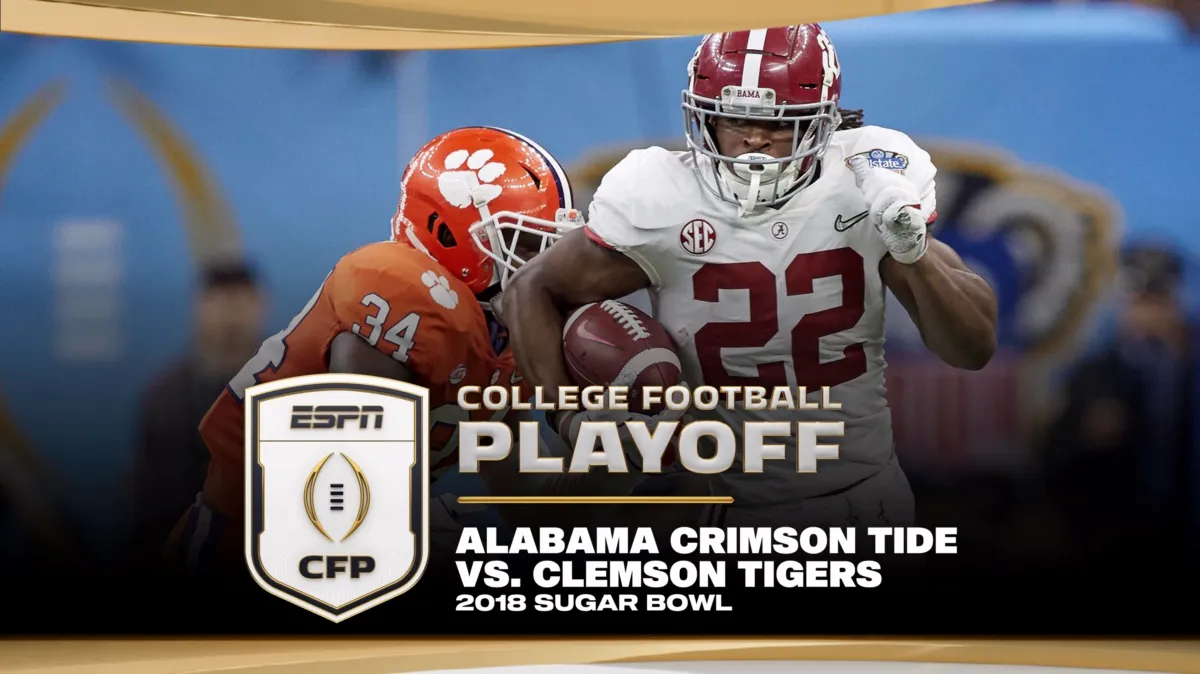 2018 Sugar Bowl: Alabama vs. Clemson poster — movie on Disney+