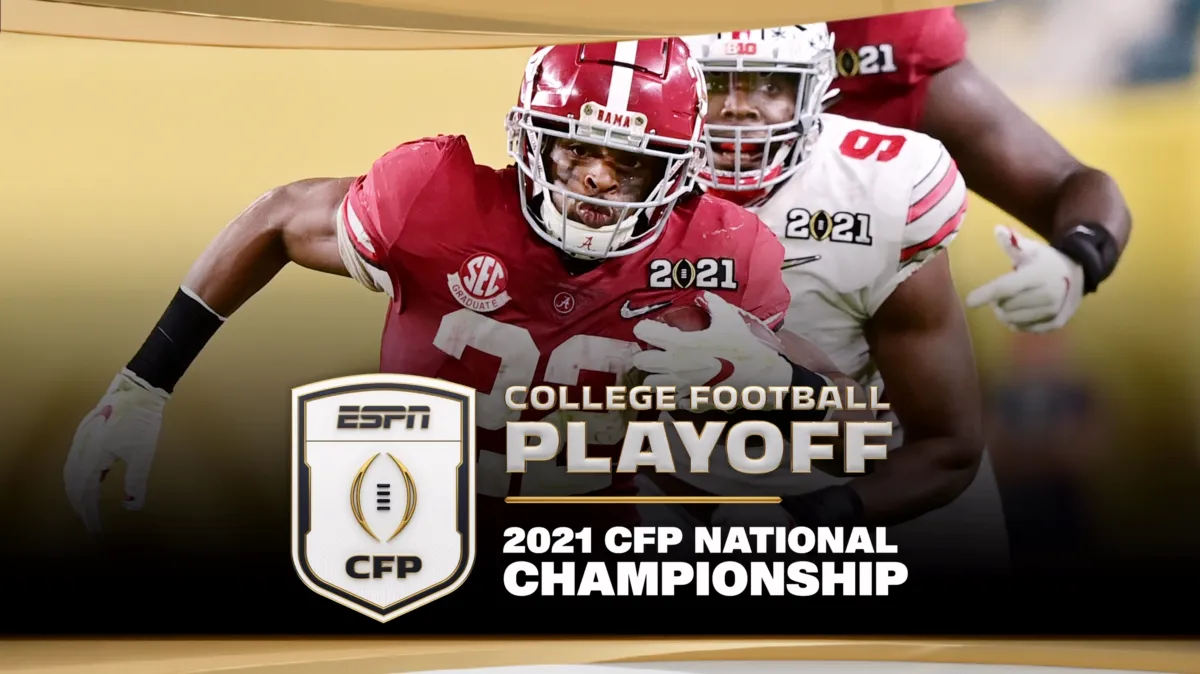 2021 CFP National Championship poster — movie on Disney+
