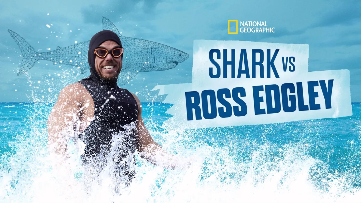 Shark vs. Ross Edgley poster — movie on Disney+