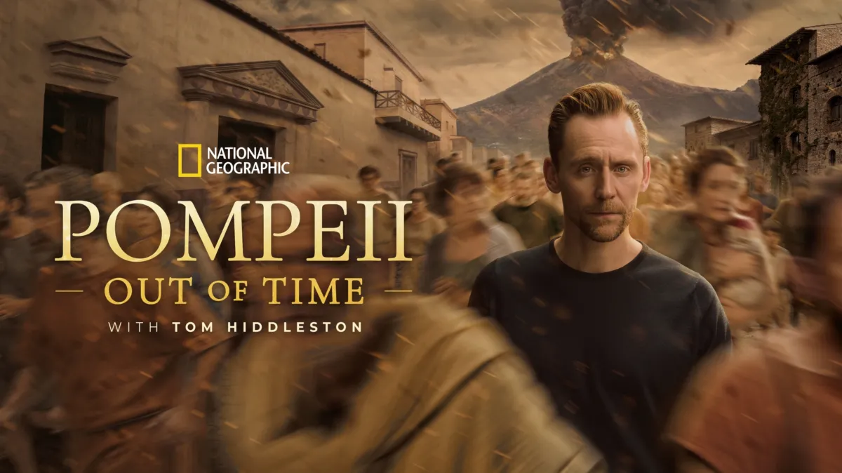 Pompeii: Out of Time with Tom Hiddleston poster — TV series on Disney+