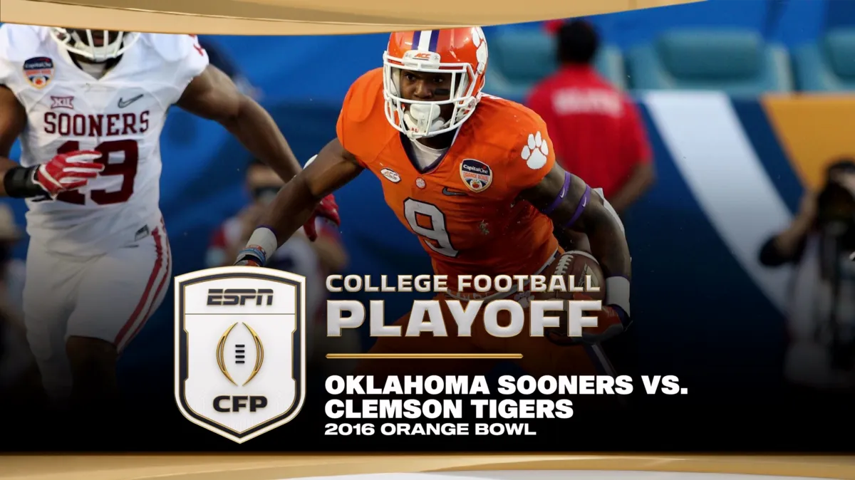 2016 Orange Bowl: Oklahoma vs. Clemson poster — movie on Disney+