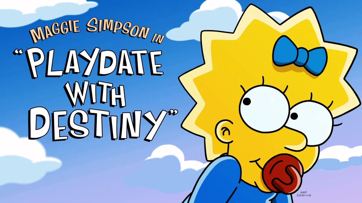 Maggie Simpson in "Playdate with Destiny" poster — movie on Disney+