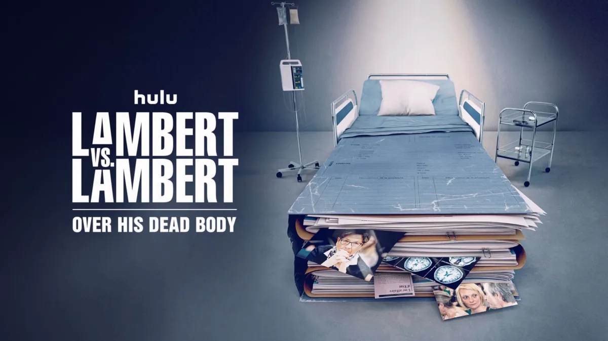Lambert vs. Lambert: Over his dead body poster — TV series on Disney+