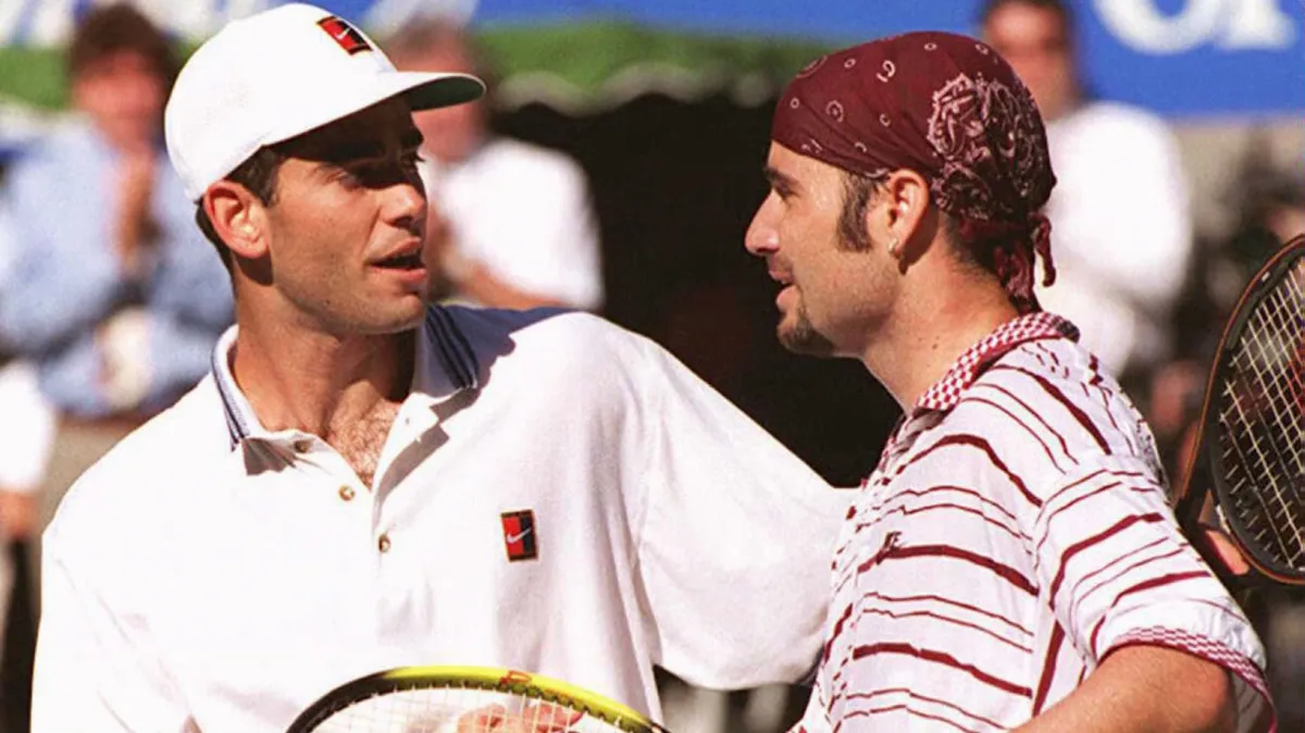 1995 Men's Final: Agassi vs. Sampras poster — movie on Disney+