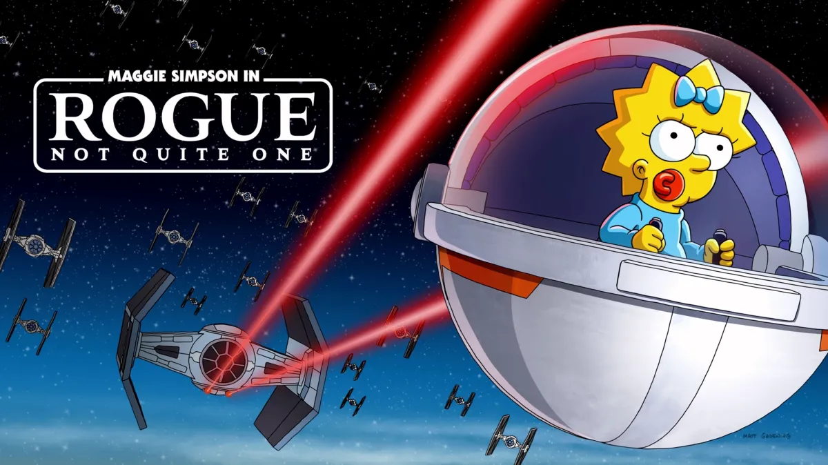Maggie Simpson in “Rogue Not Quite One” poster — movie on Disney+